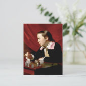 Junge mit Eichhörnchen Postkarte (Stehend Vorderseite)