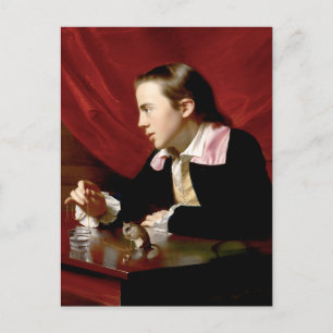 Junge mit Eichhörnchen Postkarte