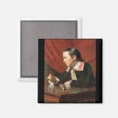 Junge mit Eichhörnchen von John Singleton Copley Magnet (Vorderseite/Rückseite)