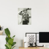Junge mit einem Holzsäbel Poster (Heimbüro)