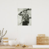 Junge mit einem Holzsäbel Poster (Küche)