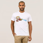 Junge mit einem Super Soaker Mens T - Shirt (Vorne ganz)