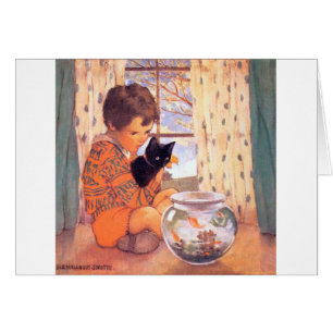 Junge mit einer Schwarzen Katze, Jessie Willcox Sm