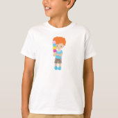 Junge mit Eiscreme, orangefarbenes Haar, Eiscreme T-Shirt (Vorderseite)