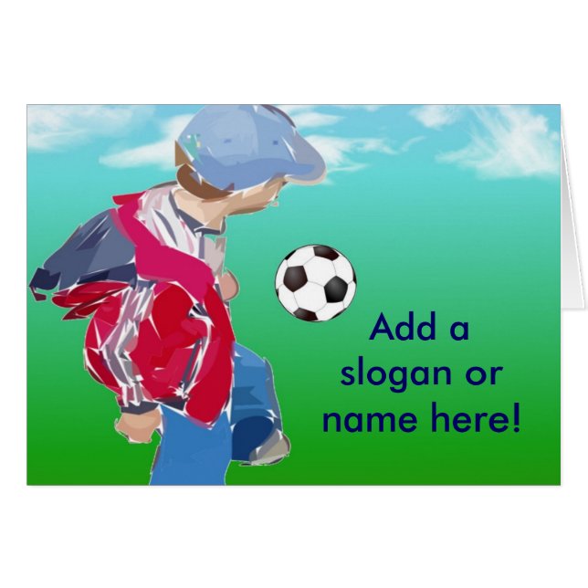 Junge mit Fußball (Vorderseite (Horizontal))
