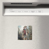 Junge mit Kaninchen Magnet (In Situ (Geschirrspüler))