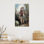 Junge mit Kaninchen Poster (Küche)