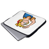 Junge mit Kopfhörer Laptopschutzhülle (Vorne Knopf)