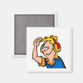 Junge mit Kopfhörer Magnet (Vorderseite/Rückseite)