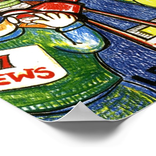 Junge mit Krabbe Poster (Ecke)