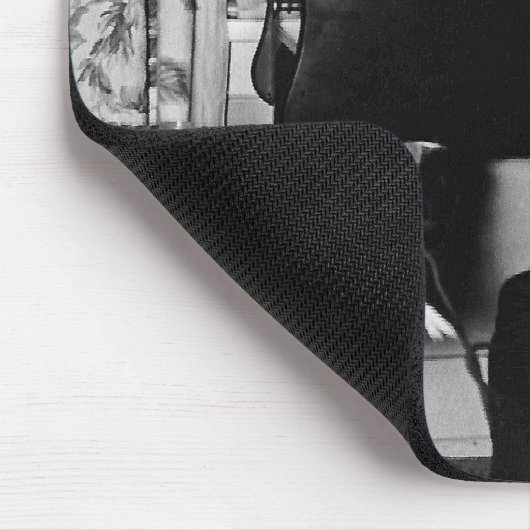 Junge mit Retro Crystal Radio Set Mousepad (Ecke)