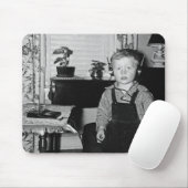Junge mit Retro Crystal Radio Set Mousepad (Mit Mouse)