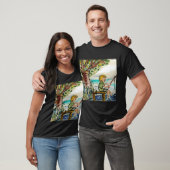 Junge mit Rotlachs T-Shirt (Unisex)