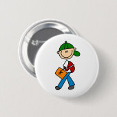 Junge mit Rucksack Button (Vorne & Hinten)