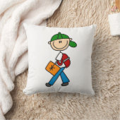 Junge mit Rucksack Kissen (Decke)