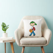 Junge mit Rucksack Kissen (Stuhl )