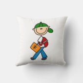 Junge mit Rucksack Kissen (Rückseite)