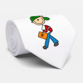 Junge mit Rucksack Krawatte (Gerollt)
