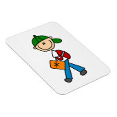 Junge mit Rucksack Magnet (Rechte Seite)