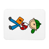 Junge mit Rucksack Magnet (Horizontal)