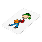 Junge mit Rucksack Magnet (Linke Seite)