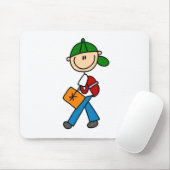 Junge mit Rucksack Mousepad (Mit Mouse)