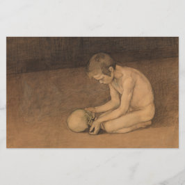 Junge mit Schädel (von Magnus Enckell) Briefpapier