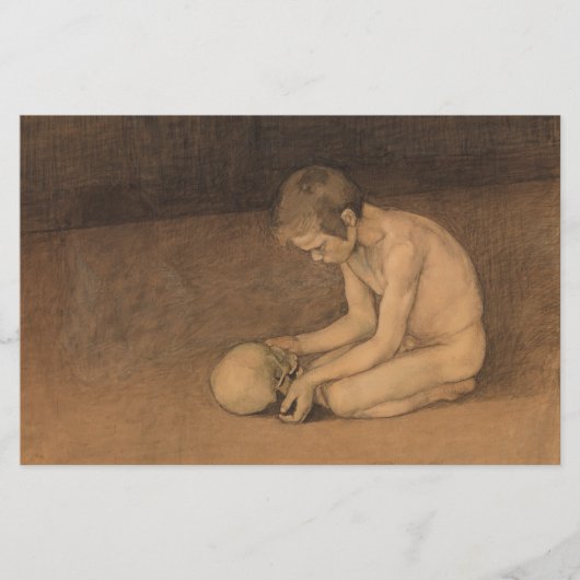Junge mit Schädel (von Magnus Enckell) Briefpapier (Vorderseite)