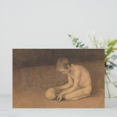 Junge mit Schädel (von Magnus Enckell) Briefpapier (Stehend Vorderseite)