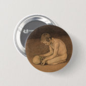 Junge mit Schädel (von Magnus Enckell) Button (Vorne & Hinten)