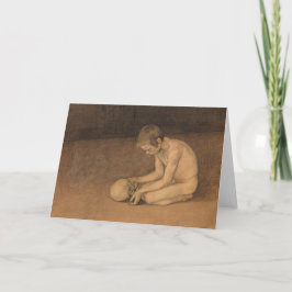 Junge mit Schädel (von Magnus Enckell) Karte