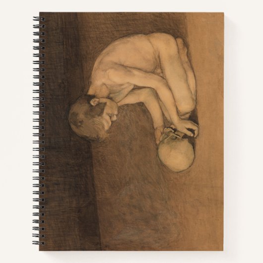 Junge mit Schädel (von Magnus Enckell) Notizblock (Vorderseite)