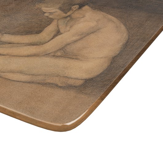 Junge mit Schädel (von Magnus Enckell) Schneidebrett (Ecke)