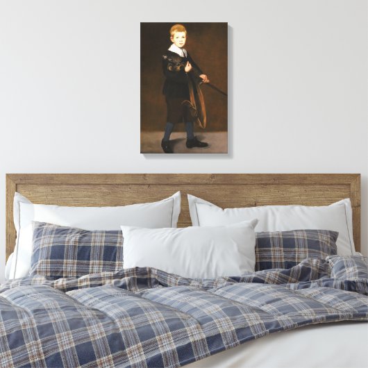 Junge mit Schwert (von Edouard Manet) Leinwanddruck (Insitu (Schlafzimmer))