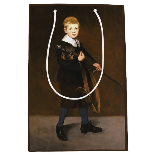 Junge mit Schwert (von Edouard Manet) Mittlere Geschenktüte (Vorderseite)