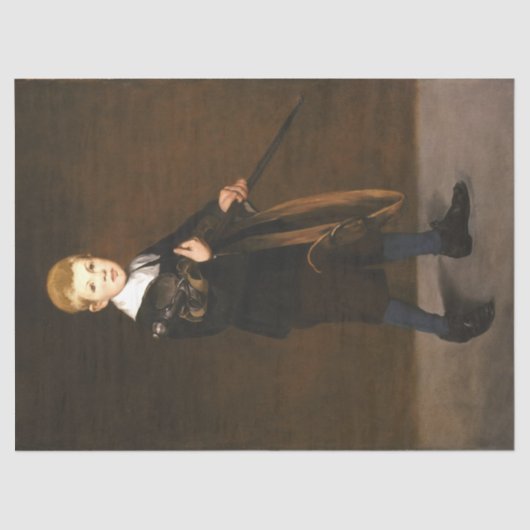Junge mit Schwert (von Edouard Manet) Seidenpapier (Vorderseite)