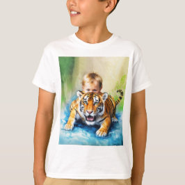Junge mit Tiger T-Shirt