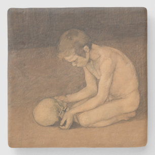 Junge mit Totenkopf (von Magnus Enckell) Steinuntersetzer