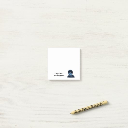 Junge mit Tränen Post-it Post-it Klebezettel (Auf Schreibtisch)