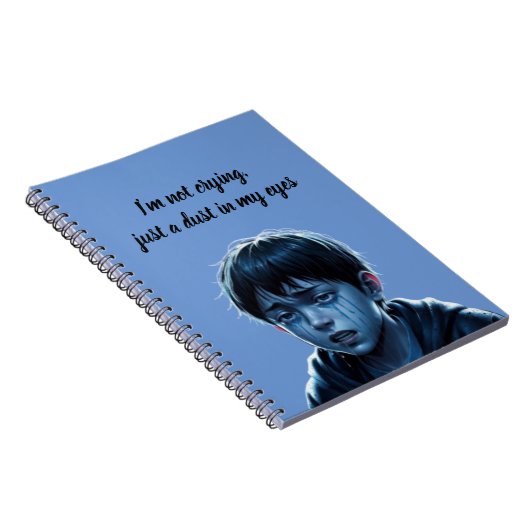 Junge mit Tränenheft Notizblock (Rechte Seite)