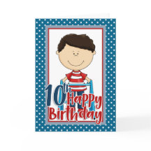 Junge mit Walker in der Lage - Zum 10. Geburtstag