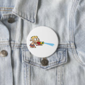 Junge mit Wasserwaffe Sommerspass Button (Beispiel)