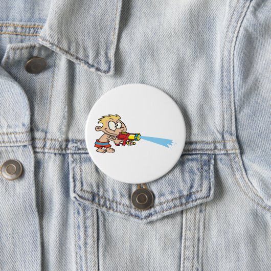 Junge mit Wasserwaffe Sommerspass Button (Beispiel)