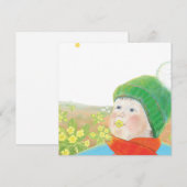 Junge mit wilden Primrosen Feiertagskarte (Vorne/Hinten)