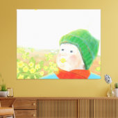 Junge mit wilden Primrosen Leinwanddruck (Insitu (Wohnzimmer))