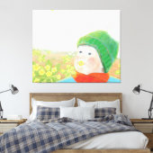 Junge mit wilden Primrosen Leinwanddruck (Insitu (Schlafzimmer))