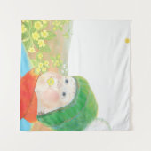 Junge mit wilden Primrosen Wandteppich (Vorderseite (Horizontal))