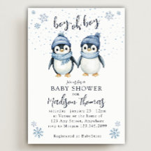 Junge mit Winterbaby-Dusche