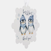 Junge mit Winterbaby-Dusche Ornament Karte (Rechts)