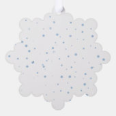 Junge mit Winterbaby-Dusche Ornament Karte (Rückseite)